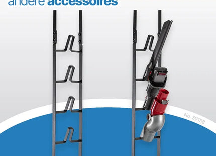 SQOON® - Universele Stofzuiger Standaard voor o.a. Dyson V7, V8, V10, V11, V12, V15 | Ook geschikt voor andere merken zoals AEG, Rowenta, Samsung, Bosch, | Inclusief accessoires' houders