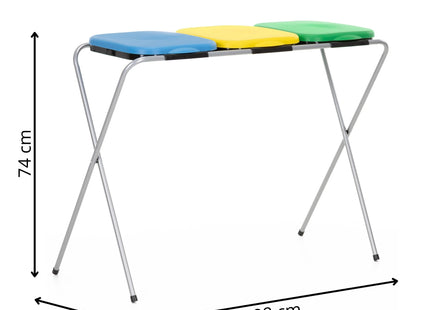 Vuilniszakkenhouder - Frame voor Afvalzakken - Standaard - 2 delen - Geel/Groen/Blauw - 30 Kg
