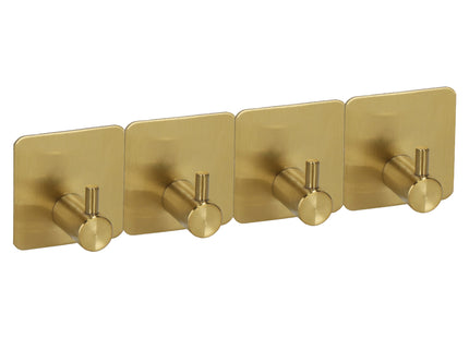 Zelfklevende Handdoekhaakjes- 4 - Stuks - RVS - Goud