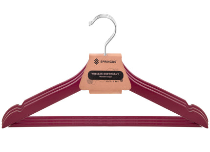 Kledinghangers | Kledinghanger | 3 Stuks | Rood