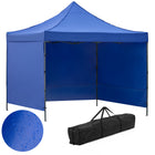 Partytent - 300x300xcm - Hoogte Verstelbaar - PVC - Polyester - Harmonica- Frame - Marineblauw