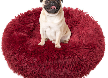 Hondenmand Donut | 60 cm | Bordeaux Rood