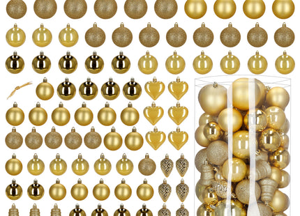 Kerstballen | 100 Stuks | Goud Tinten | Onbreekbaar