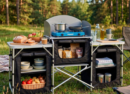 Outdoor Keuken - Kampeerkitchen -  Campingkeuken - Reiskeuken - Draagtas - Opvouwbaar - 175x45x110 cm