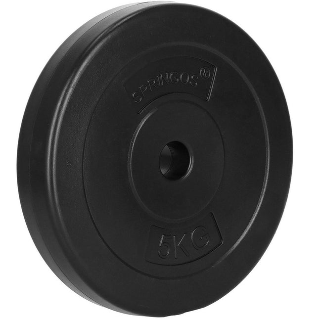 Halterschijf | 1 x 5 kg | Kunststof | Zwart