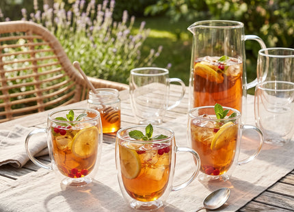 Glas Voor Koffie & Thee - Thermische Glazen -  Set Van 2 - Met Oor - Koffieglas - Thee glas - Warme en Koude dranken -350 ML