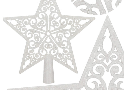 Kerstboom Piek | Ster | 22 cm | Zilver