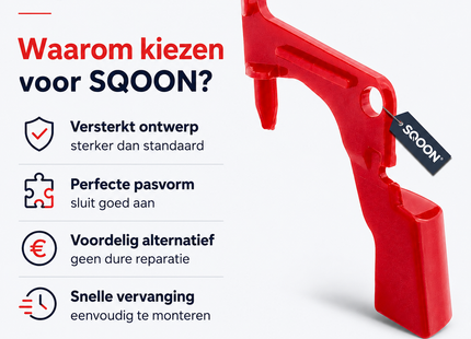 SQOON® - Dyson Trigger - Aan/uit knop - Rood