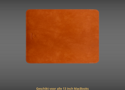 Baltan Leren Laptop Sleeve - Voor MacBook - Laptophoes - Tot 13 inch - Bruin