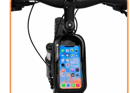 Fietstas - Inclusief Telefoonhouder - Waterdicht - Etui/Tas -  Klittenband - Zwart - Transparant