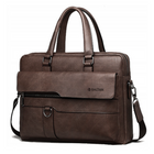(BALT-AKT-001-01) Baltan Leren Aktetas - Laptoptas - Tot 16 inch - Donkerbruin - 10L - 38 X 29 X 10 CM