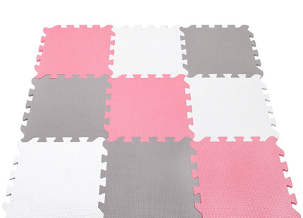 Speelmat | Speelmat Foam | Puzzelmat | Figuren | 9 Puzzelstukken | Roze | 95.5 x 95.5 cm