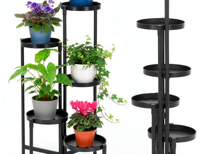 Plantenstandaard - Bloemenstandaard - Plantenrek - Bloementrap - Metaal - 5 laags - 78,5 Cm - Zwart