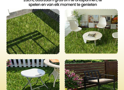 Muntel® Kunstgras - 1 x 2 M - 45 MM Polhoogte - Sandra