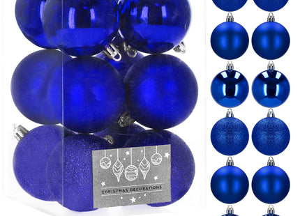 Kerstballen | 12 Stuks | 6 cm | Blauw