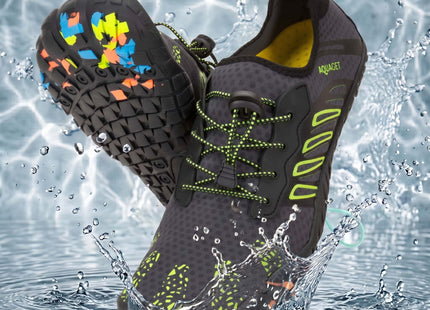 Waterschoenen - AQUA Shoes - Sneldrogend - Rubber - Unisex - Zwart/Groen - Maat 42