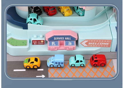 Garage Speelgoed | Inclusief 8 Auto’s & 2 Helikopters | 37 cm | Multicolor
