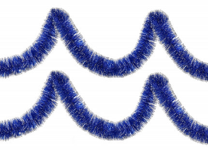 Kerstslinger | Guirlande | 6 m | Marineblauw/Zilver