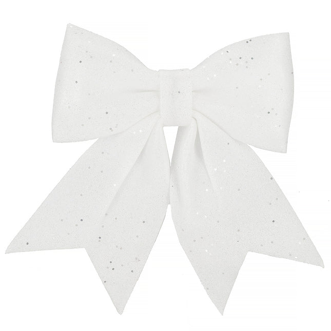 Kersthanger | Kerstversiering | Kerstdecoratie Voor Binnen | Kerststrik | Wit | 30 cm | 1 Stuk