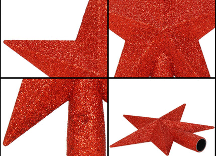 Kerstboom Piek | Ster | 15 cm | Rood