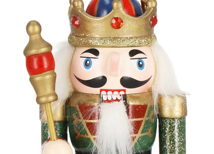 Notenkraker Kerst | Houten Soldaat | Kerstversiering | Multicolor | 15,5 cm