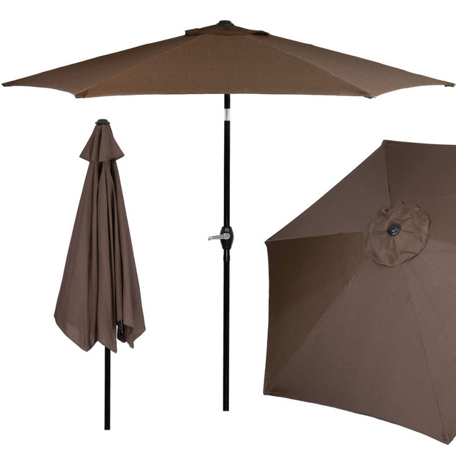 Parasol | Parasols | Kantelbaar | Met Ventilatie | Bruin | 250 cm