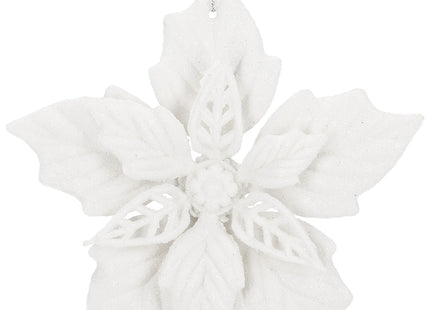 Kerstboomhanger | Ster van Bethlehem | Wit Glitter | 12 Cm