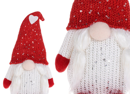 Kerstkabouter - Gnome - Dame - Kerstversiering - 28 cm