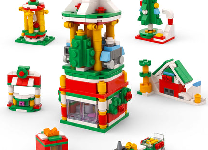 Springos® Adventskalender met Bouwblokken – 24 Kerst Bouwsets – 1000 Onderdelen – 4 Grote Kerstfiguren