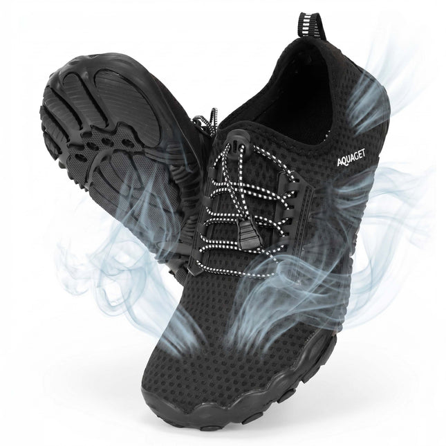 Waterschoenen - AQUA Shoes - Sneldrogend - Rubber - Unisex - Zwart - Maat 45