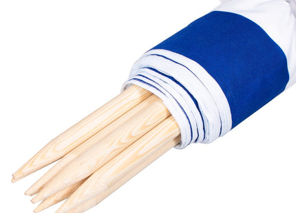 Strand Windscherm Met Stokken | Windscherm Strand | Windscherm Camping | 10 Meter | Blauw/Wit