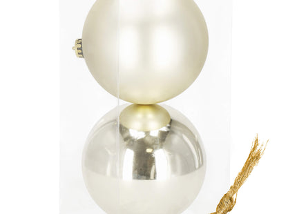 Kerstballen | 2 Stuks | 15 cm | Champange Goud
