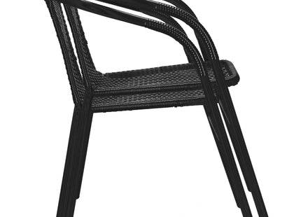 Springos Tuinstoel | Tuinstoelen | Tuinstoel Buiten | Metaal | Textielgaas |  Zwart | 130 kg