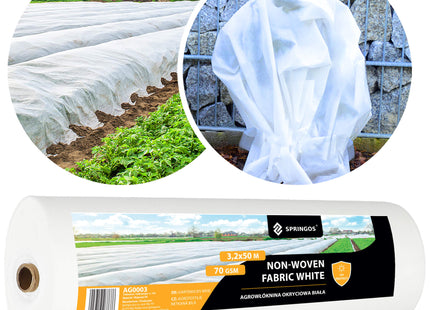 Vliesdoek - Vliesdoek Plantenbescherming - 70 G/M2 - 50 x 3,2 M