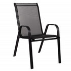 Tuinstoel | Tuinstoelen | Tuinstoel Buiten | Staal & Textileen | 130 kg | Zwart