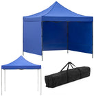 Partytent - 300x300xcm - Hoogte Verstelbaar - PVC - Polyester - Harmonica- Frame - Blauw