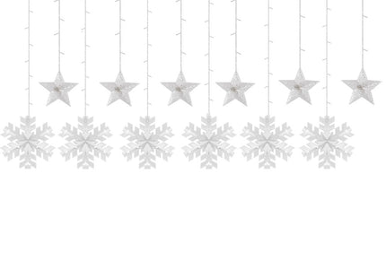 Kerstverlichting Sterrengordijn | Sneeuwvlok | Multicolor | 2 m | 138 Led's