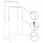 Kledingrek | Op wielen | Wit/Chroom