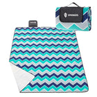 Picknickkleed | Picknickdeken | Buitenkleed | Picknick | 220 x 180 cm | Blauw/Mint/Grijs/Wit