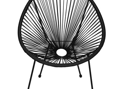 Tuinstoel - Draad - Rotan - Zwart - 87 x 70 x 73 CM