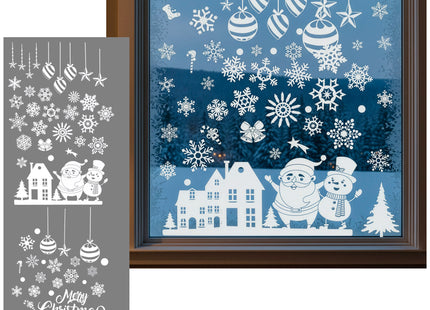 Raamstickers – Kerst – Kerst Stickers – Raamstickers Kinderen – Kerstversiering voor Binnen – Kerstdecoratie – 62 stuks