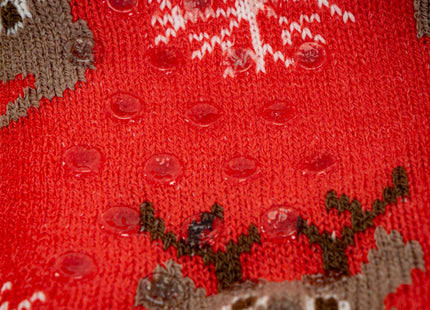 Kerstsokken  – Rood – Maat 40-44 – Warme Gevoerde Sokken met Antislip – Rendieren en Sneeuwvlokken – Zachte Wintersokken