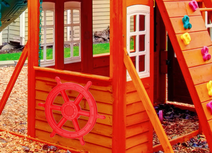 Kinderstuur - Speeltoestellen - Speelplaats - Rood
