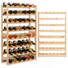 Wijnrek - Wijnrek voor 56 Flessen - Glazenrek - 53 x 25 x 53 Cm - 115 KG - Grenenhout