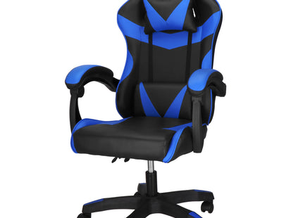 Gamestoel - Gaming Stoel - Ergonomische Bureaustoel - Game stoel - Verstelbaar - Gaming Chair - Blauw/Zwart