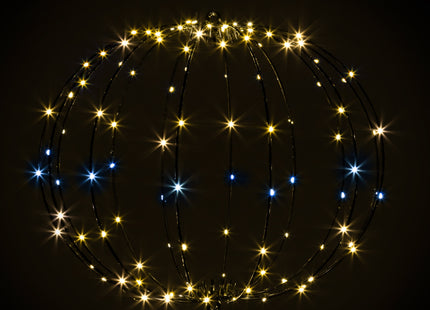 Lichtbol - Kerstversiering - Warm Wit - Witte Flash Optie - Indoor & Outdoor - 160 Led -  65 x 56 x 7 cm - Metaal
