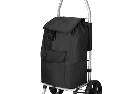 Boodschappentrolley - Boodschappenkrat - Met Twee Wielen - Grijs - Zwart - 42 L - 28 KG - 99 x 57 CM