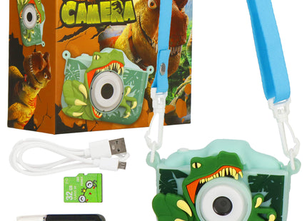 Digitale Camera - Kindercamera - Kindvriendelijk - Dinosaurus - Groen - 40MPX