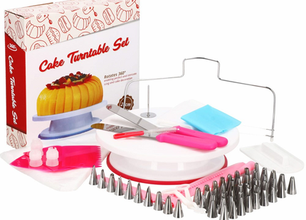 Taart Decoratie Set | Draaiend Taartplateau | 200-Delig