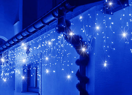 IJspegel Verlichting | 12 m + 2.5 m Snoer | 300 LED | Flash | Koppelbaar | Blauw